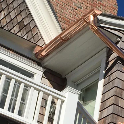 copper gutter installation Locust Valley ny